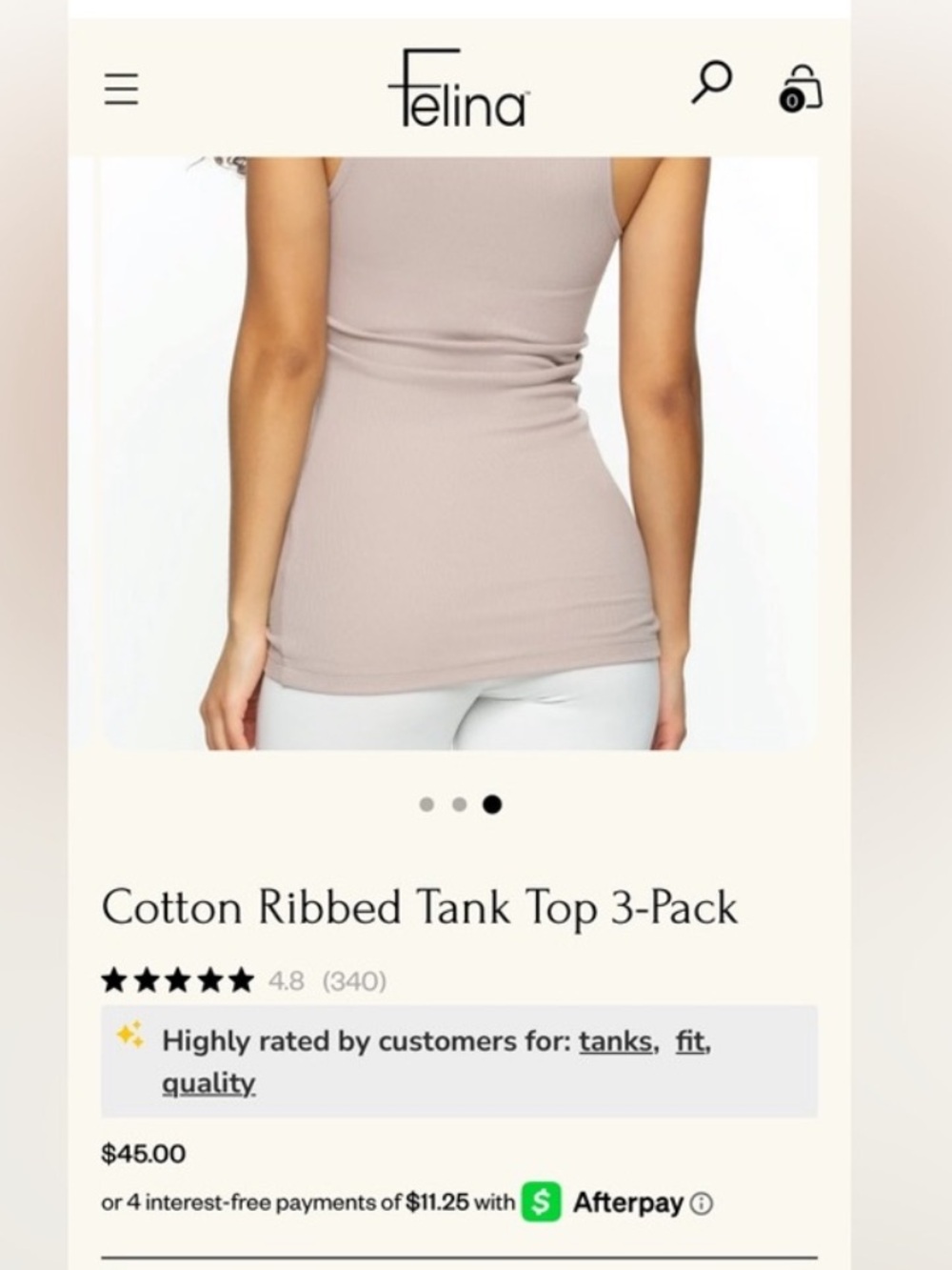 Cotton Ribbed ultra soft cotton strech Tank Top 3-Pack ideal for layering nwt - Picture 6 of 6
